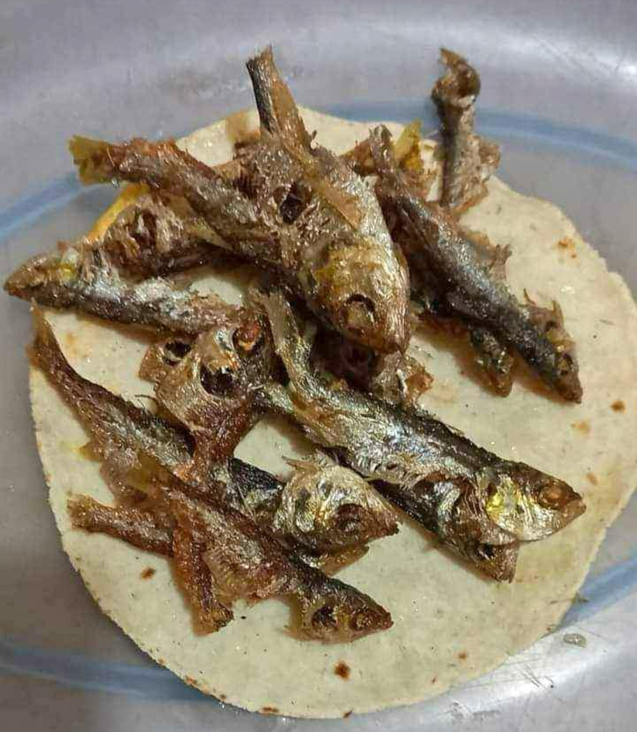 Pezcaditas fritas plateadas