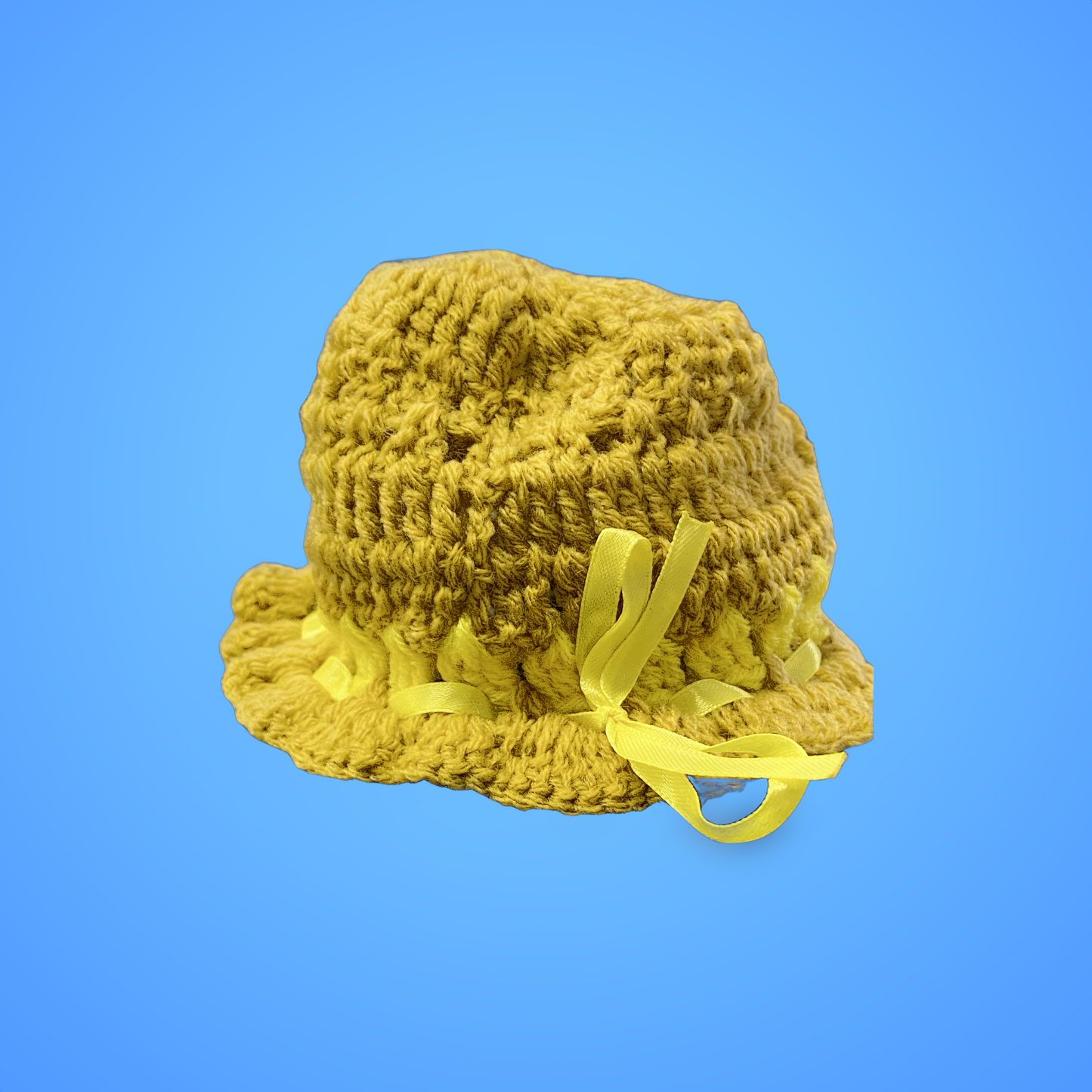 Gorrito para bebita,tejido a Mano