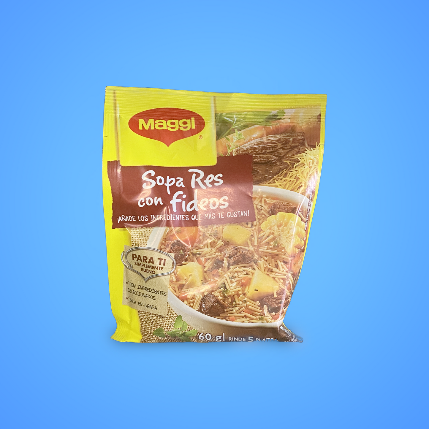 Sopa de res con fideos