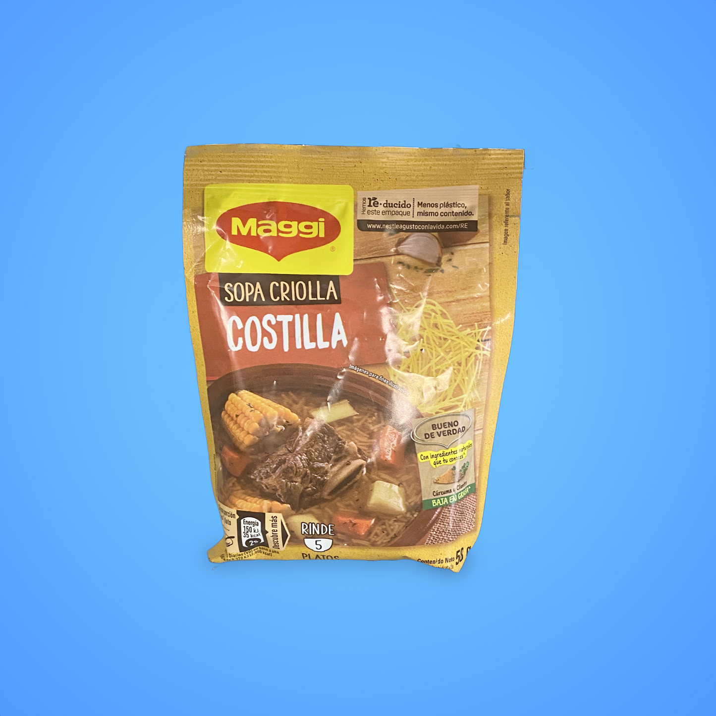 Sopa criolla de costilla maggi