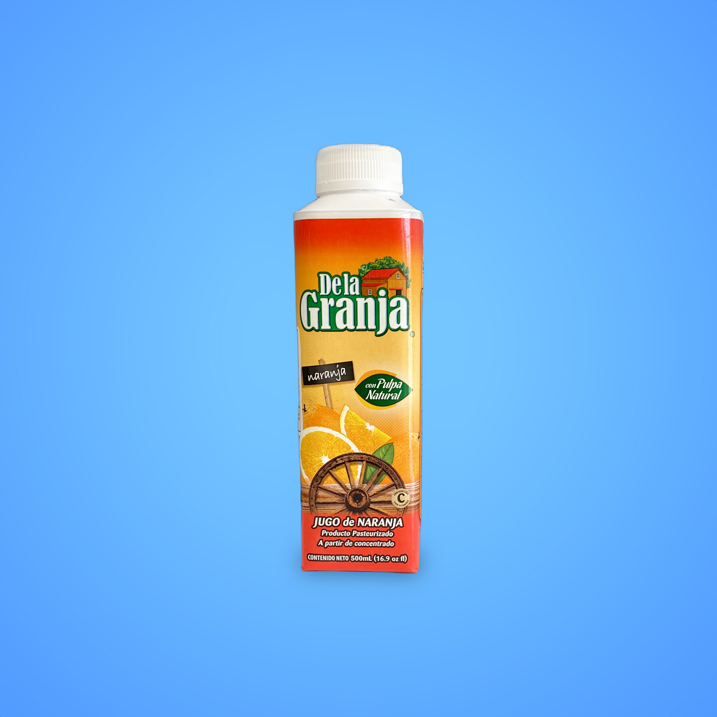 Jugo de naranja.De la granja